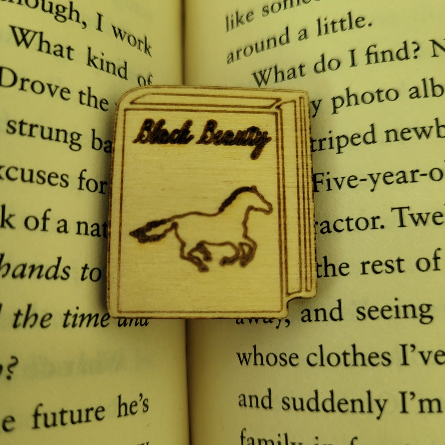 Wooden Bibliophile Pin