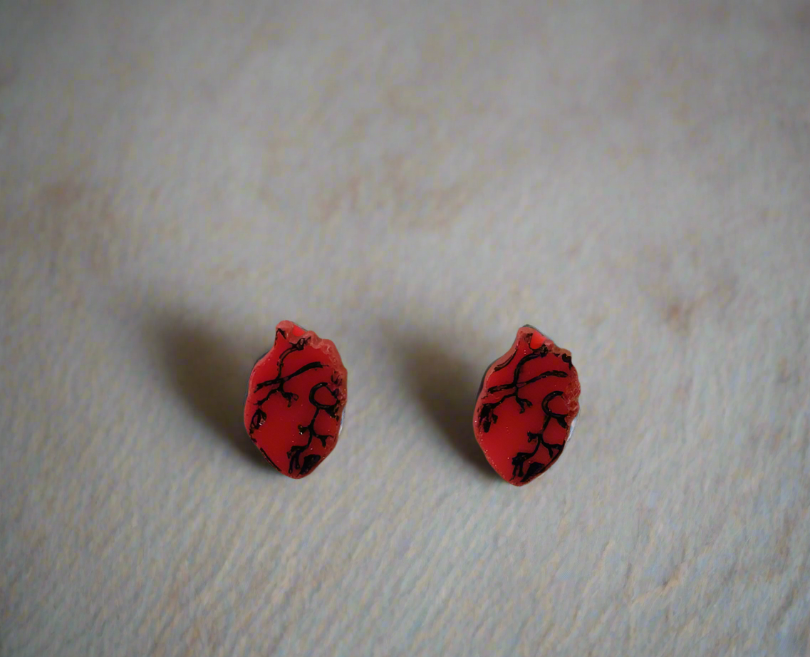 Anatomical Heart Studs