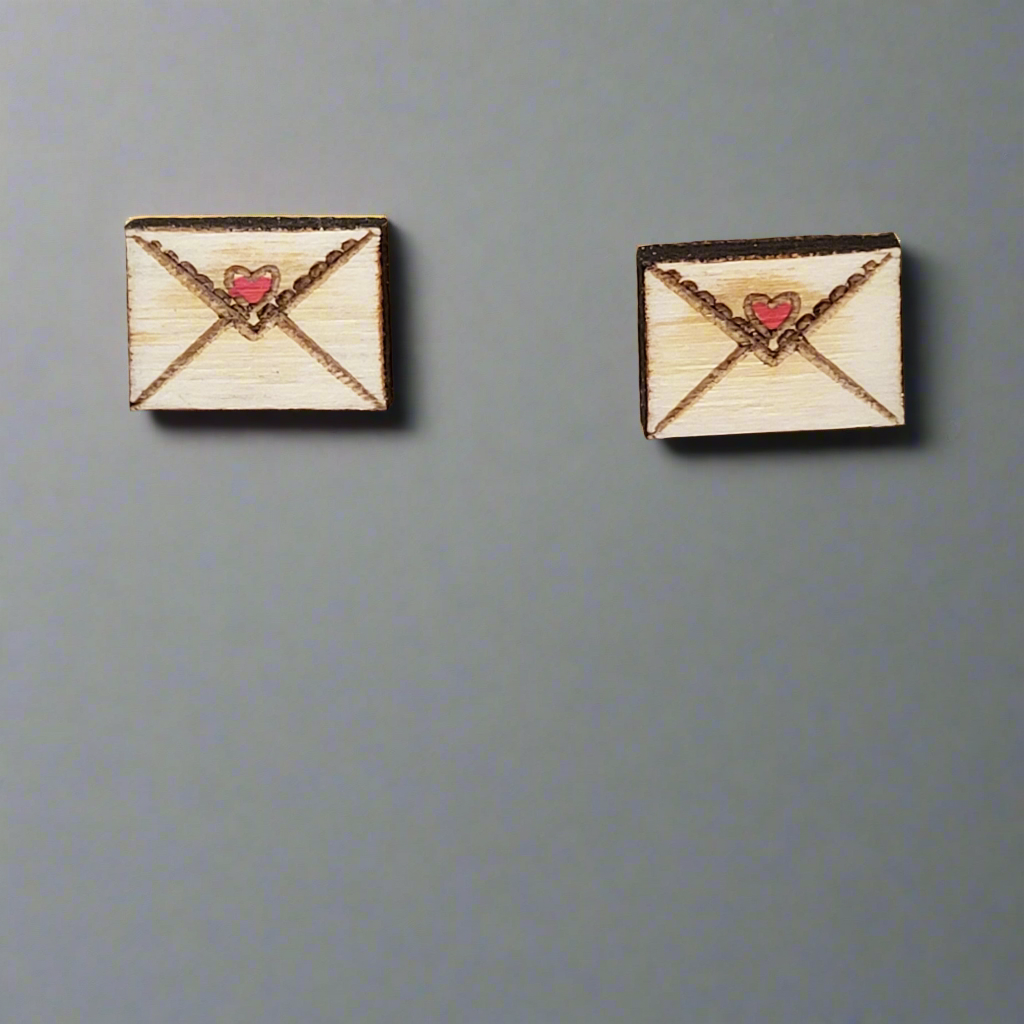 Sealed with Love Envelope Studs