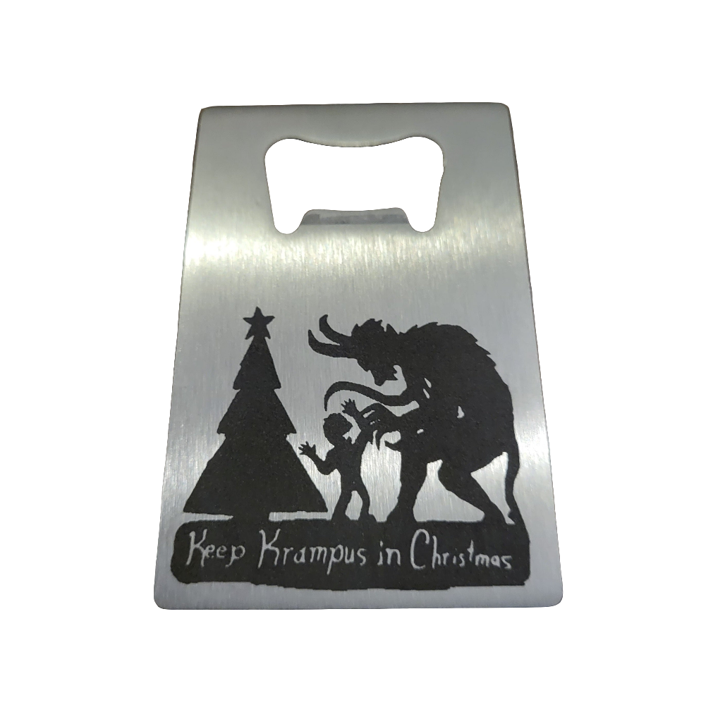 Keep Krampus in Christmas Bottle Opener