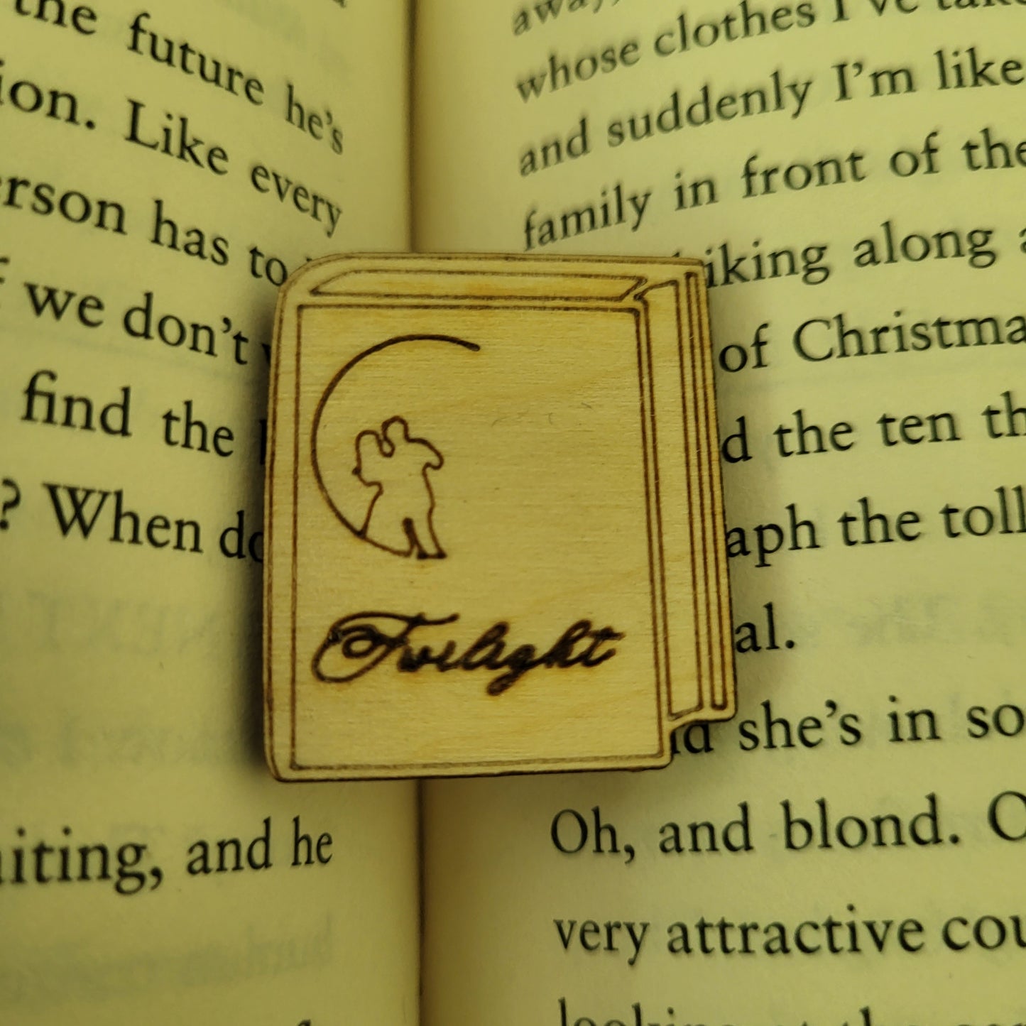 Wooden Bibliophile Pin