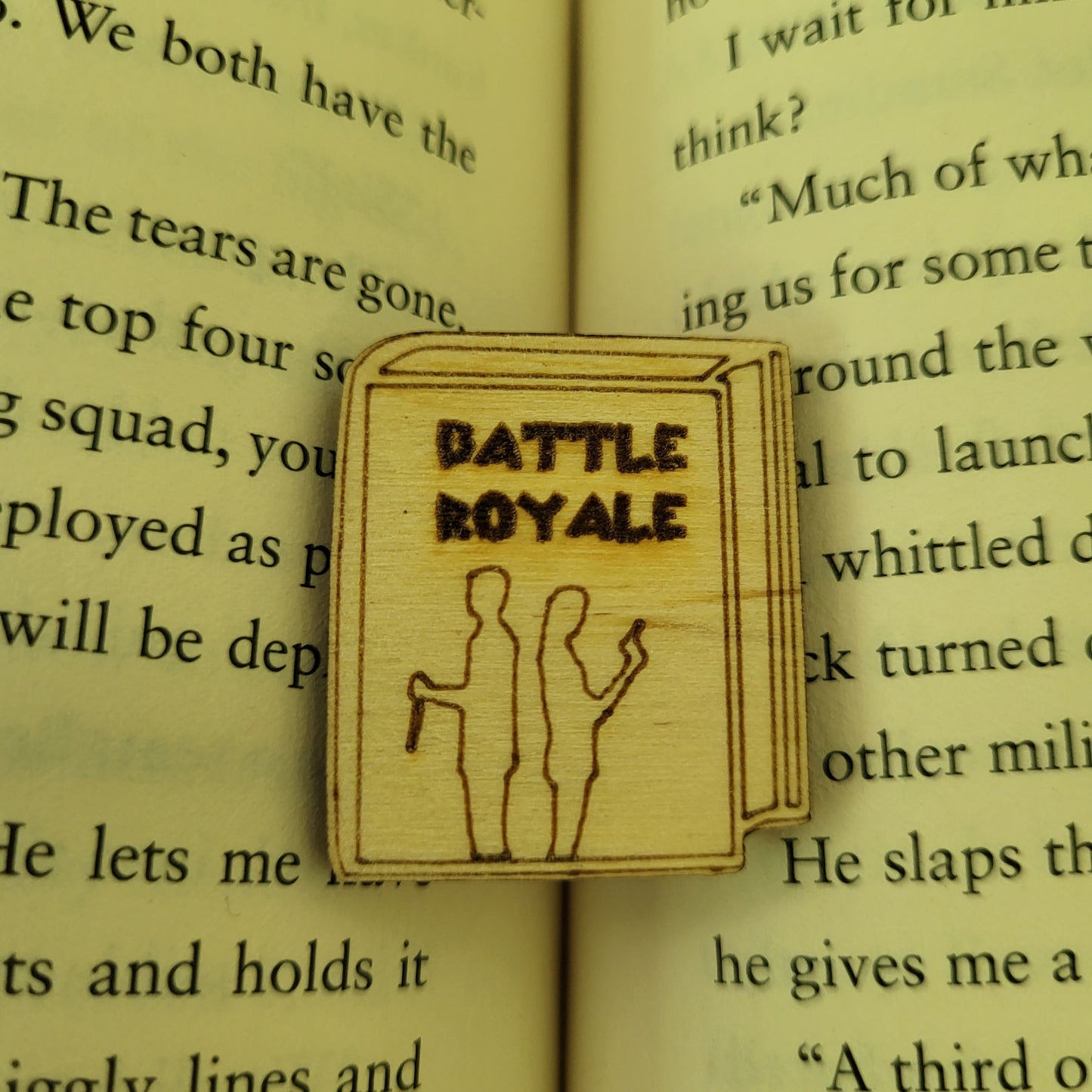 Wooden Bibliophile Pin