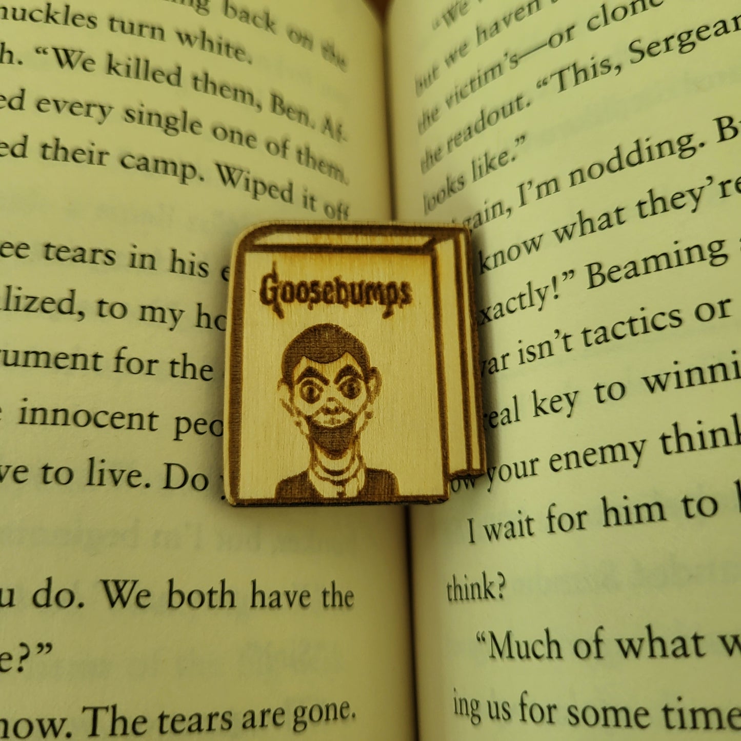 Wooden Bibliophile Pin