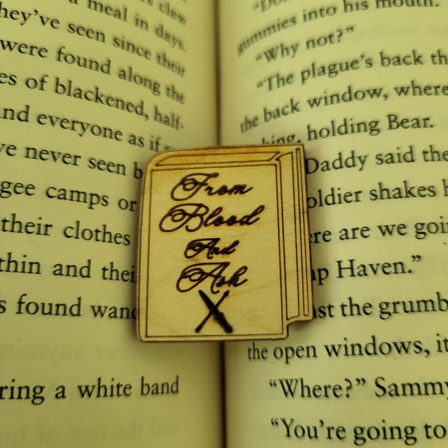 Wooden Bibliophile Pin