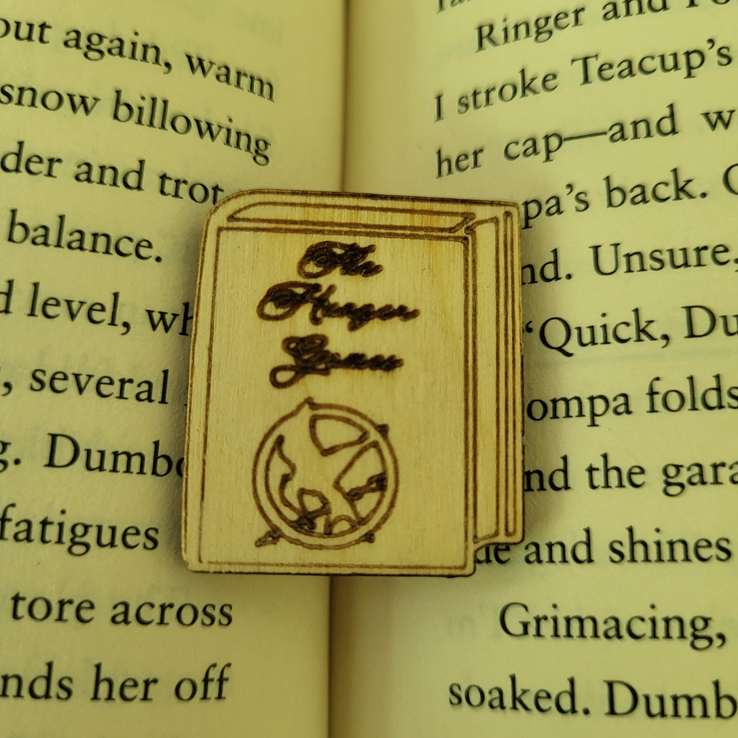 Wooden Bibliophile Pin