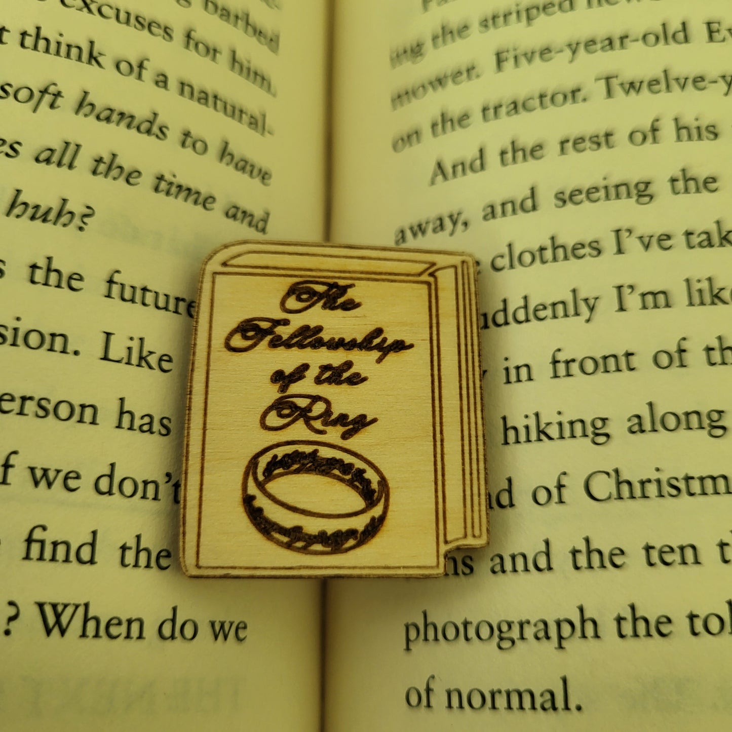 Wooden Bibliophile Pin