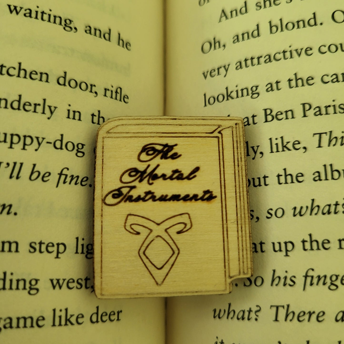 Wooden Bibliophile Pin