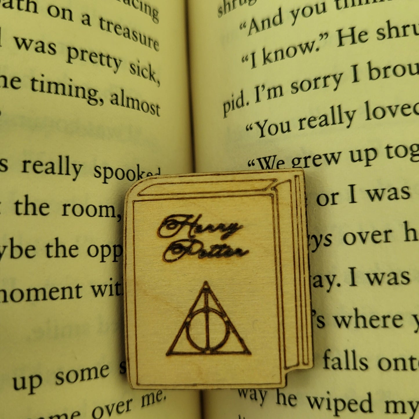 Wooden Bibliophile Pin