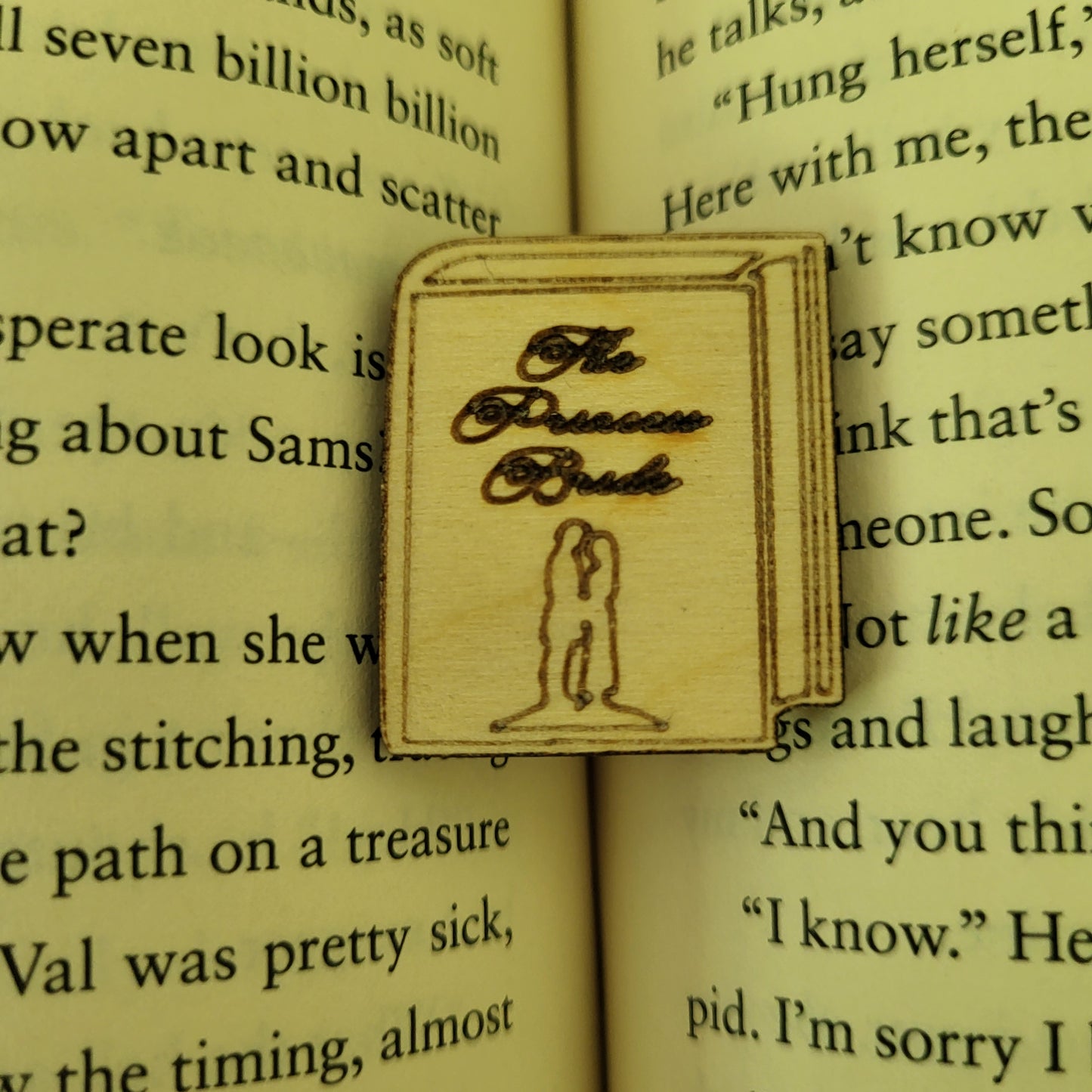 Wooden Bibliophile Pin