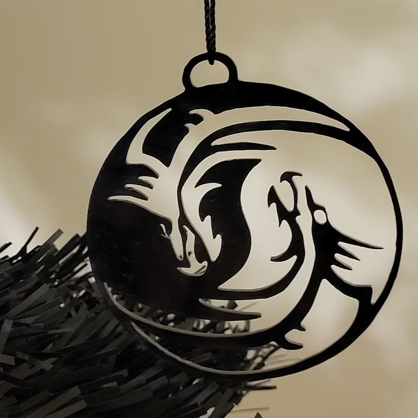 Ying Yang Dragon Acrylic Ornament