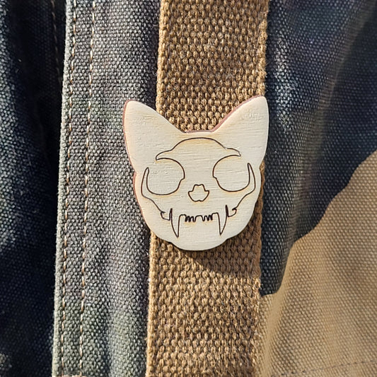 Cat Skull Pin