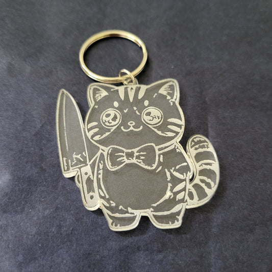 Dapper Cat Killer Keychain