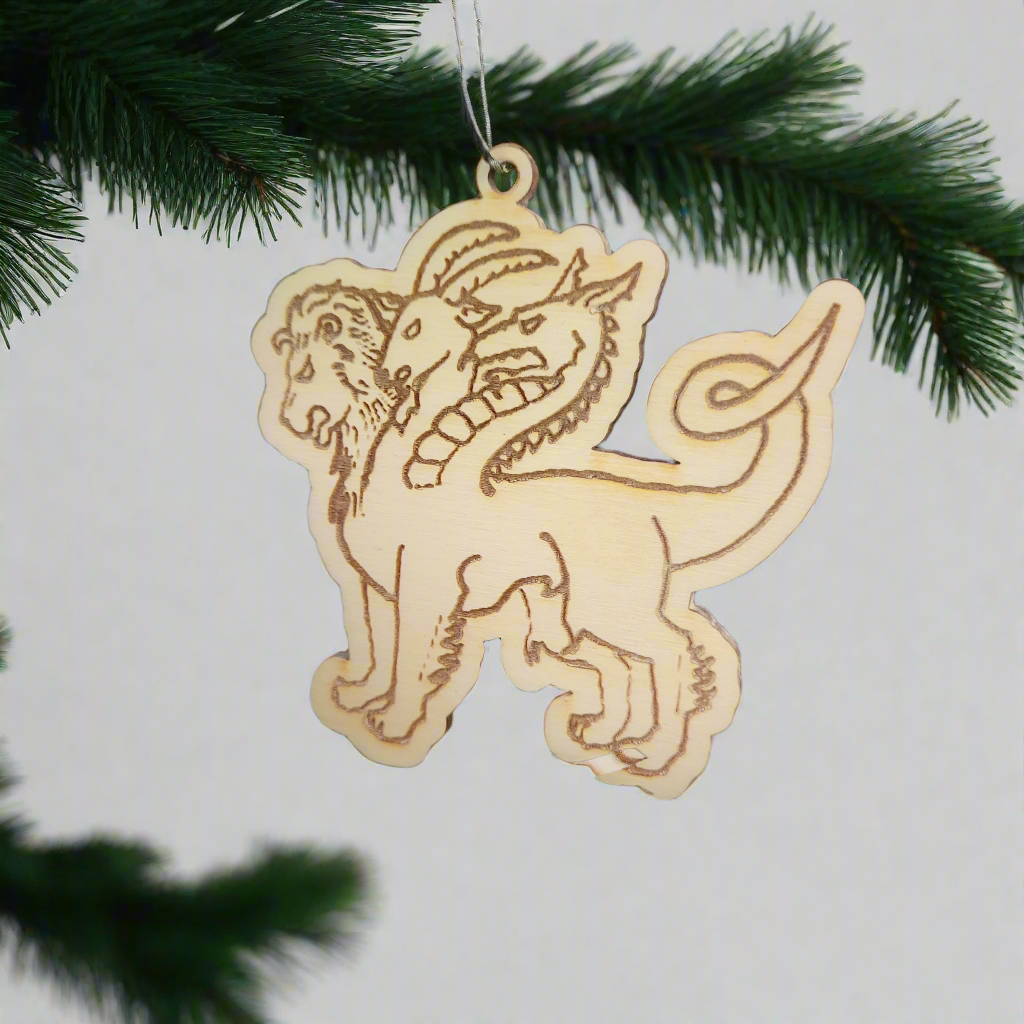 Mystical Creatures - Chimera Wooden Ornament