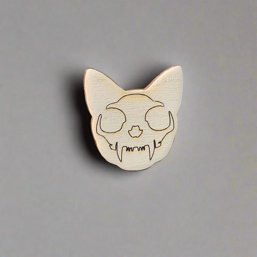 Cat Skull Pin