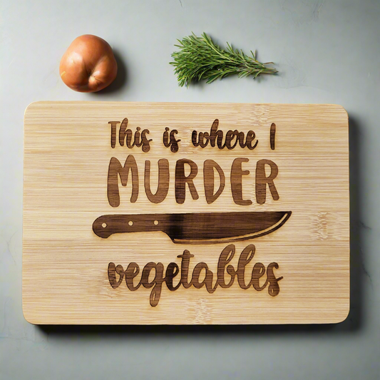 Murder Veggie Small Cutting Board